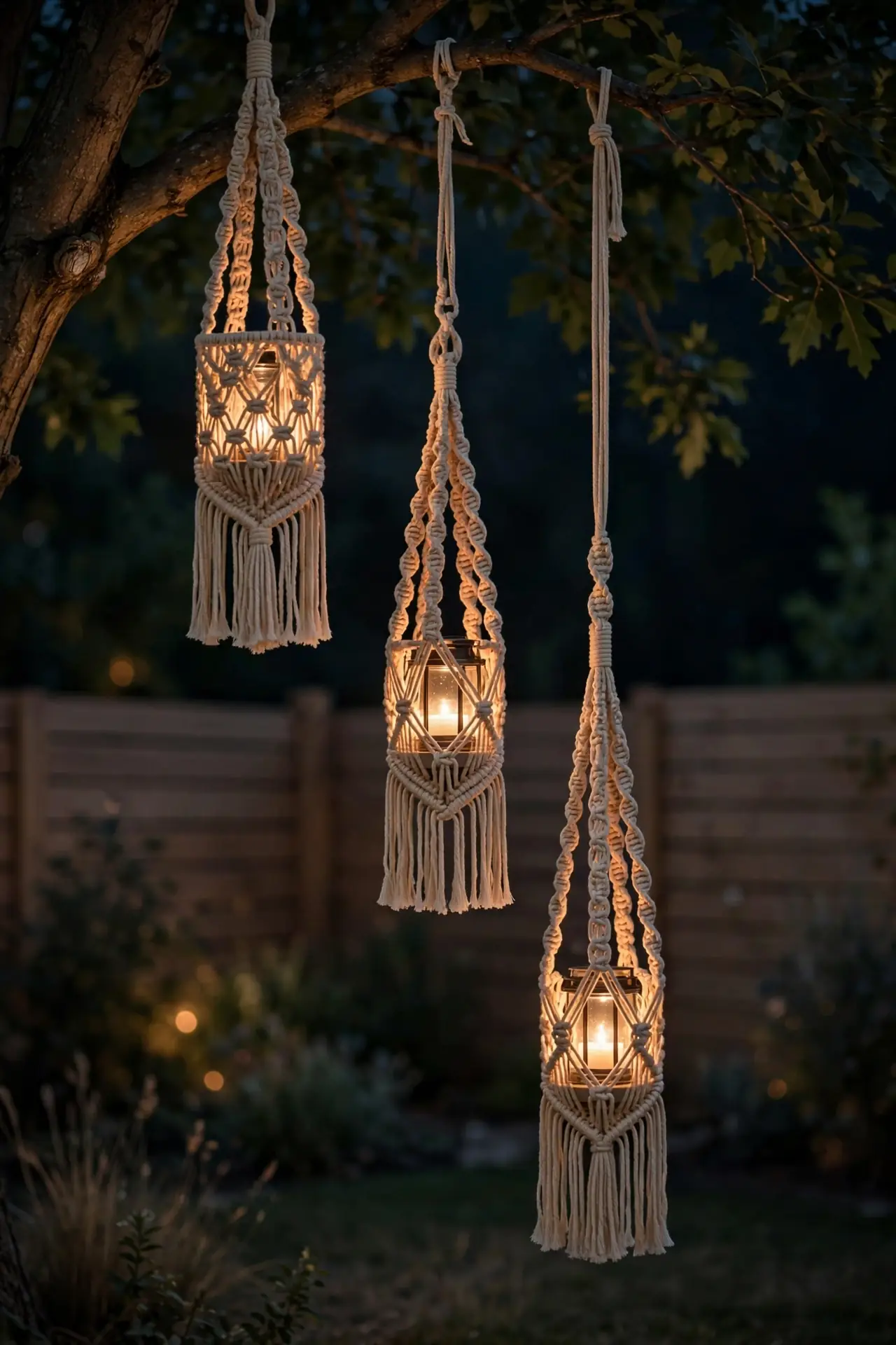 Hanging Macrame Lights