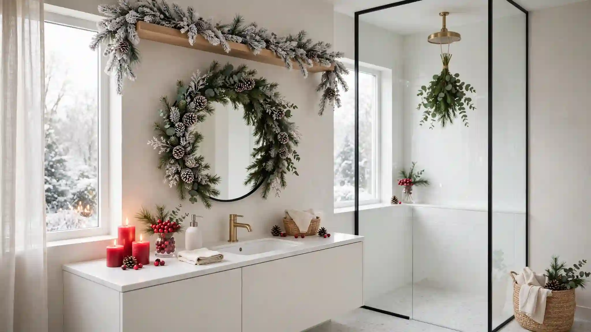 bathroom christmas decor