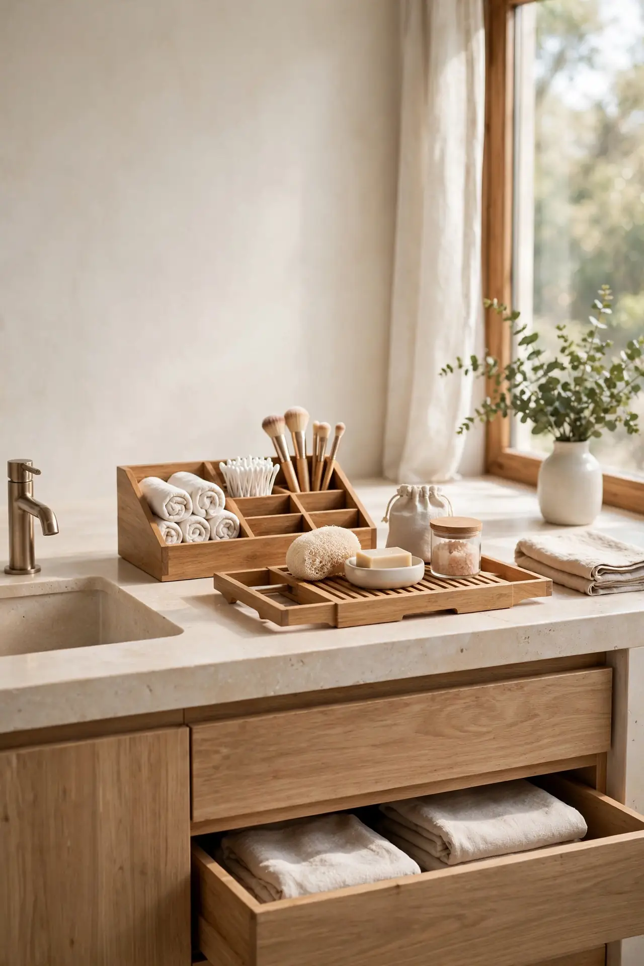 Wooden Bath Caddy