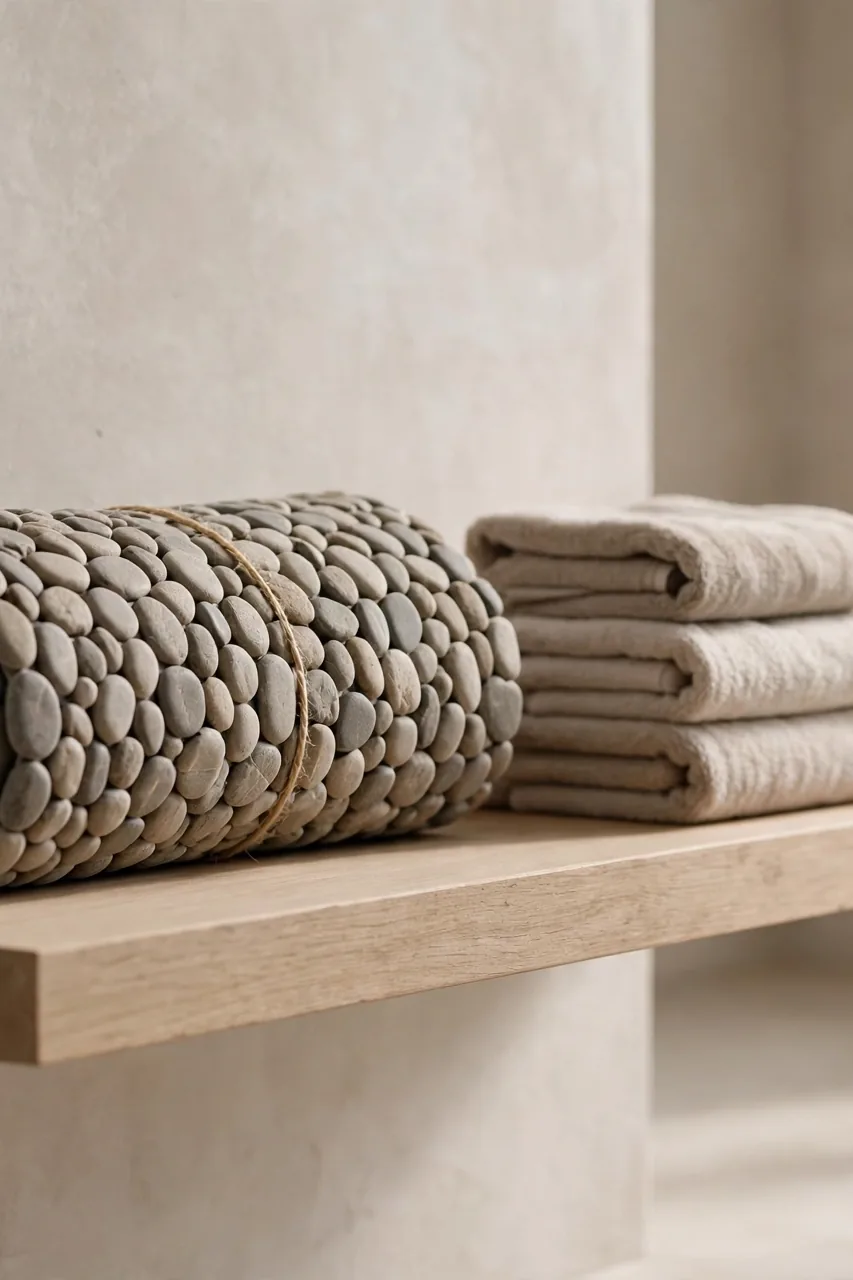 Stone Bath Mat Roll