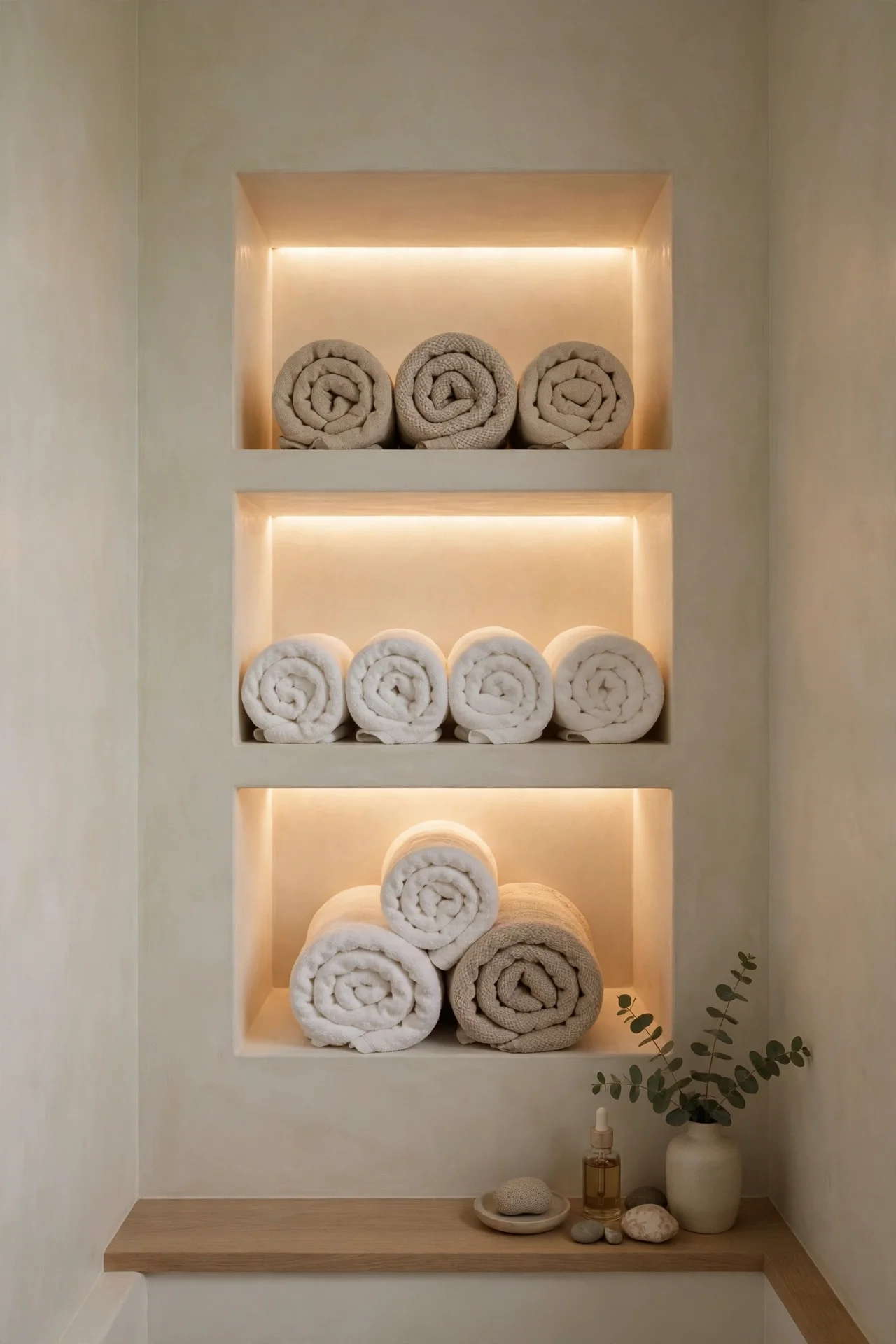 Recessed Towel Alcove