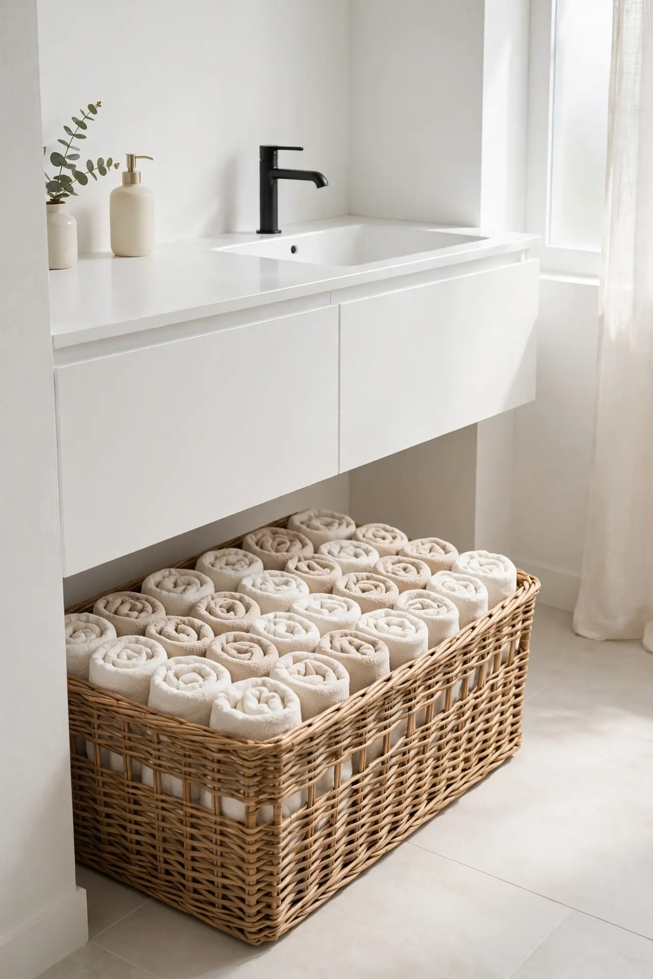Towel Basket Under Vanity