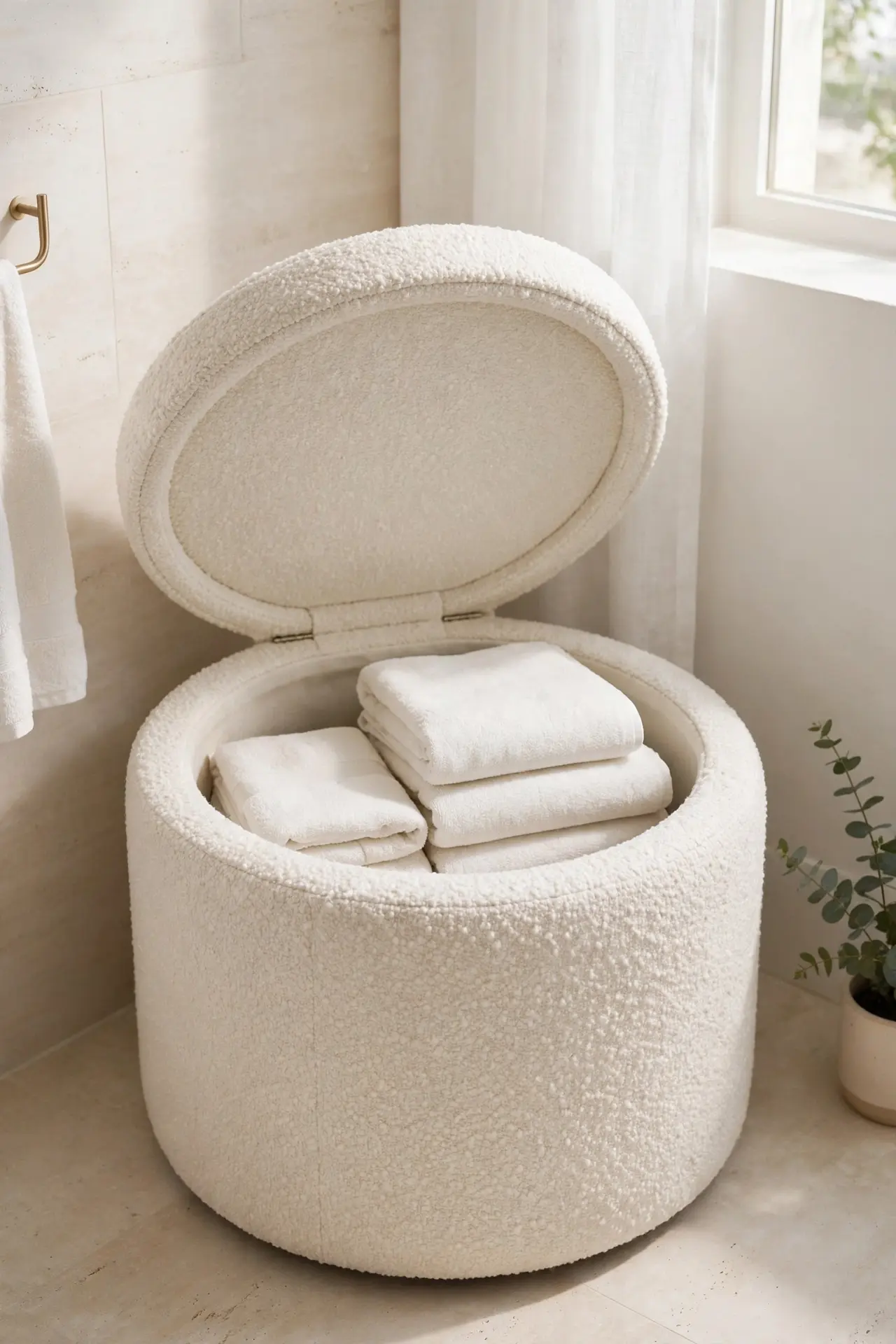 Towel Storage Ottoman