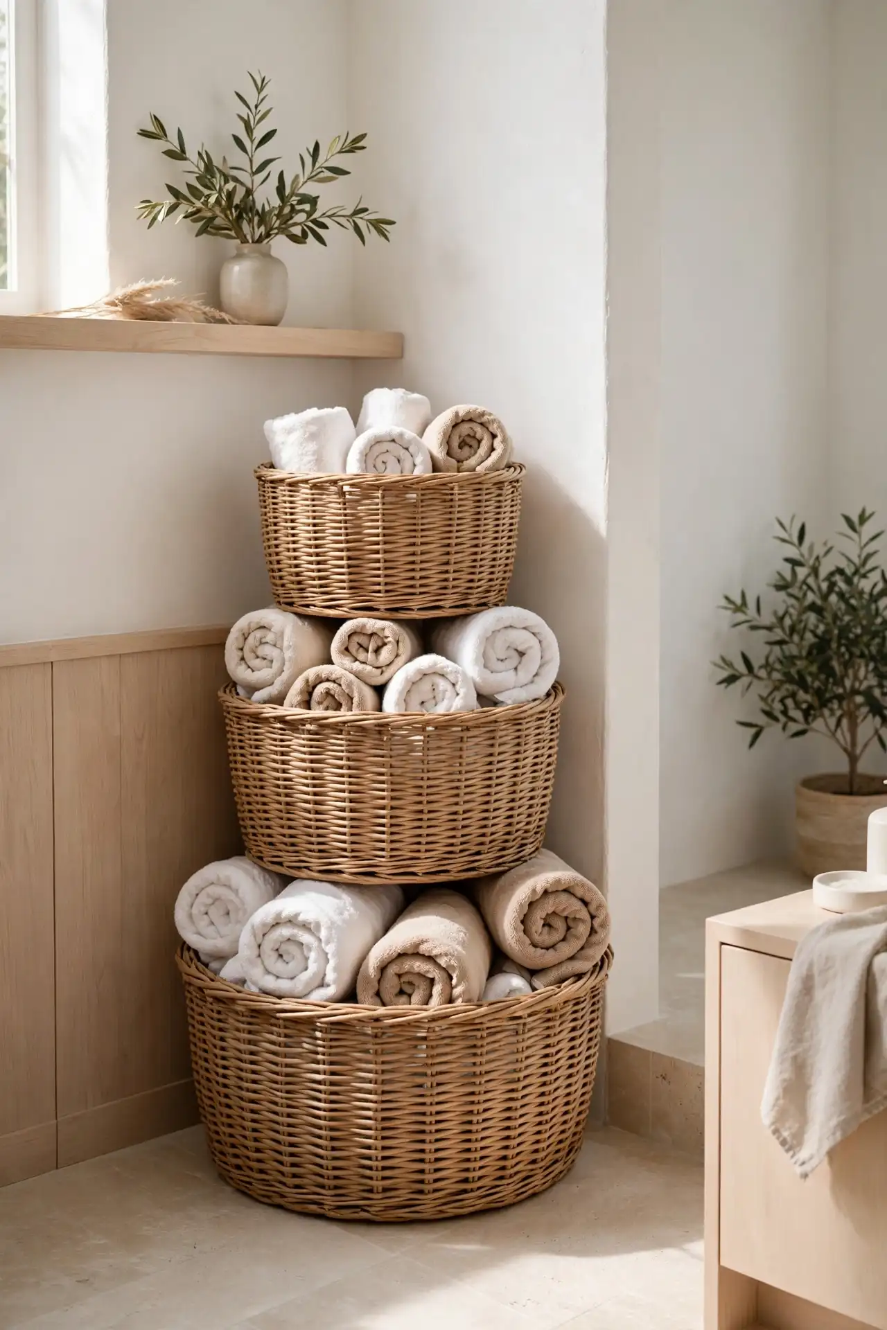 Wicker Basket Stack