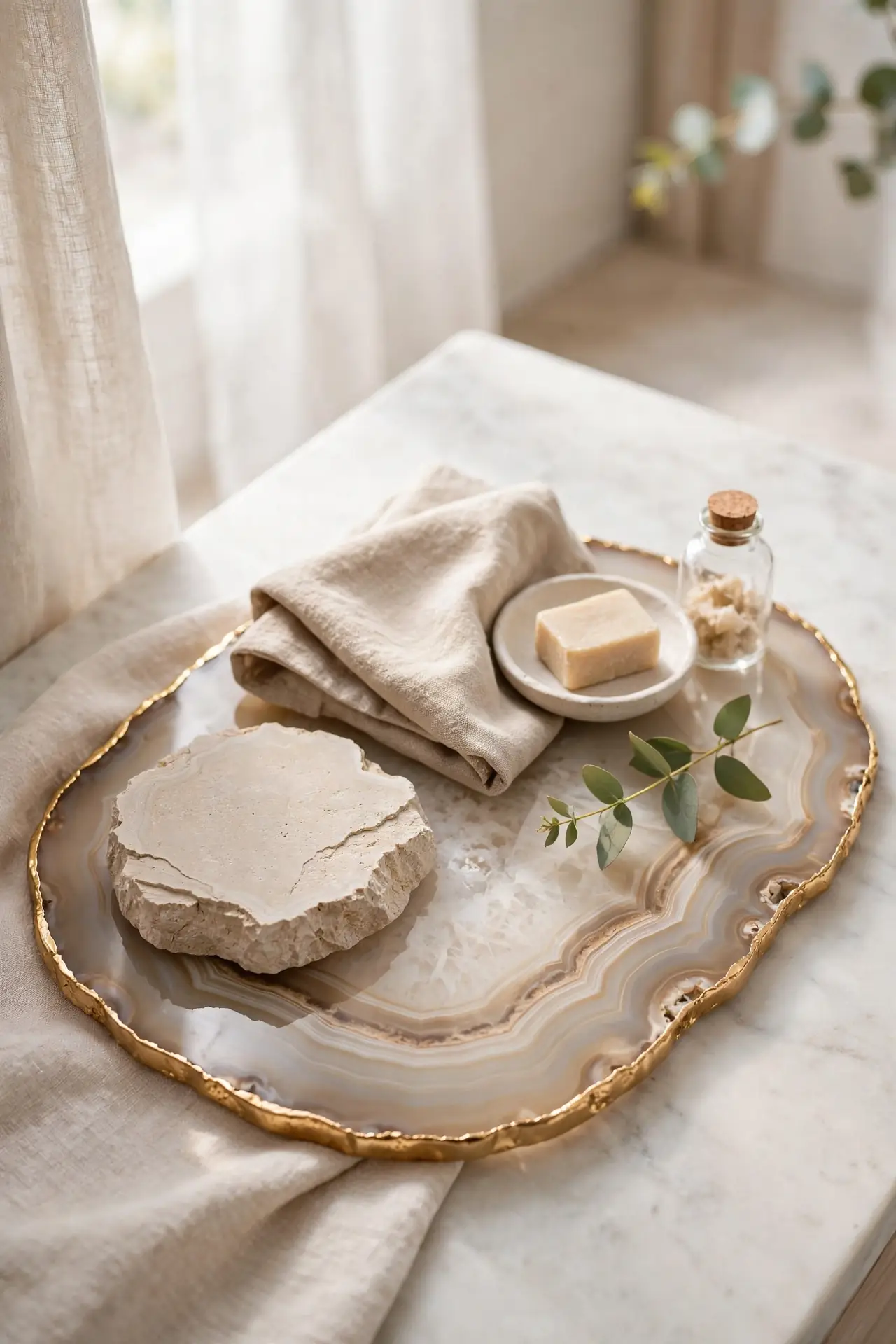 Agate Slice Tray