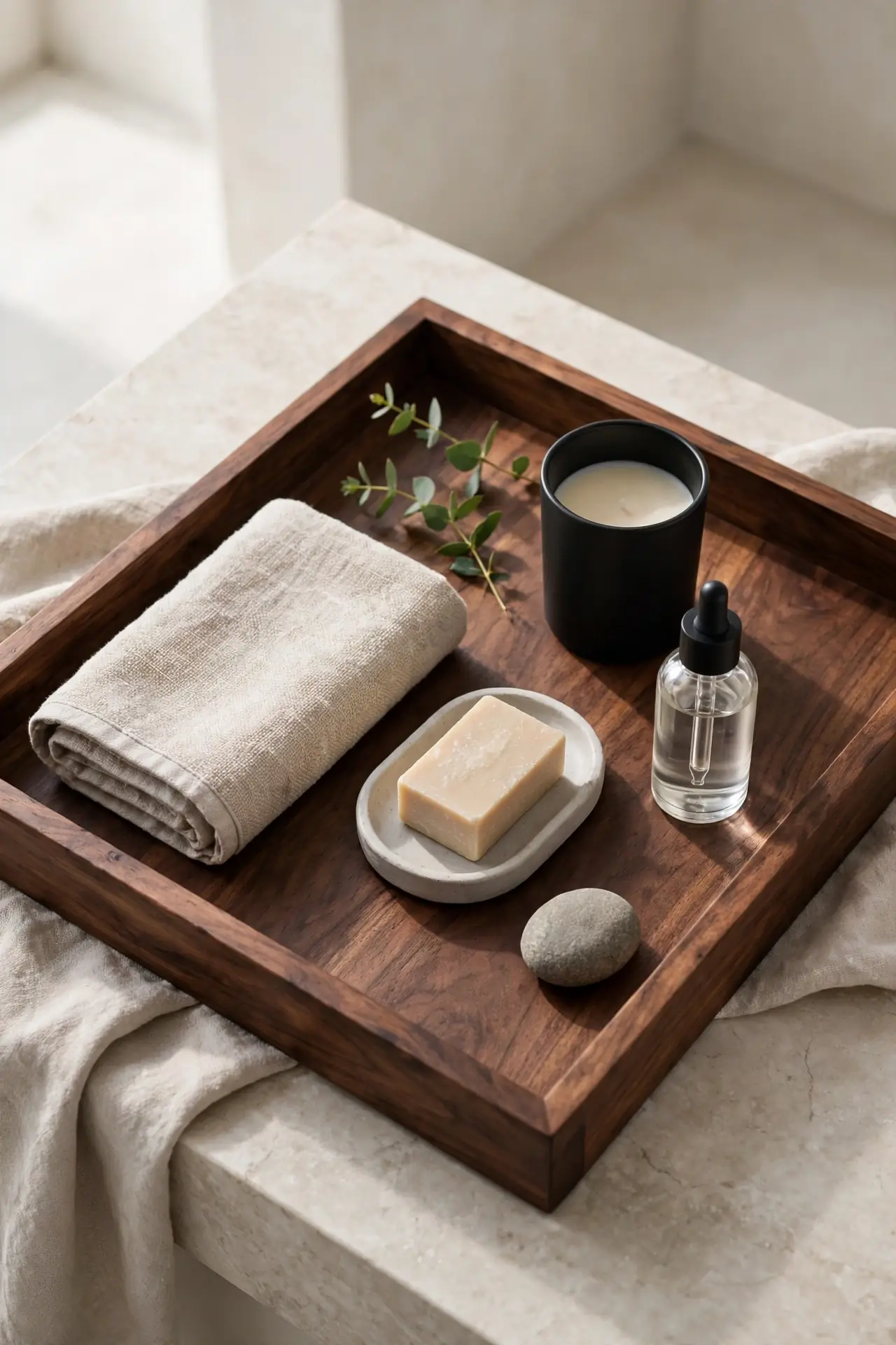 Dark Wood Tray