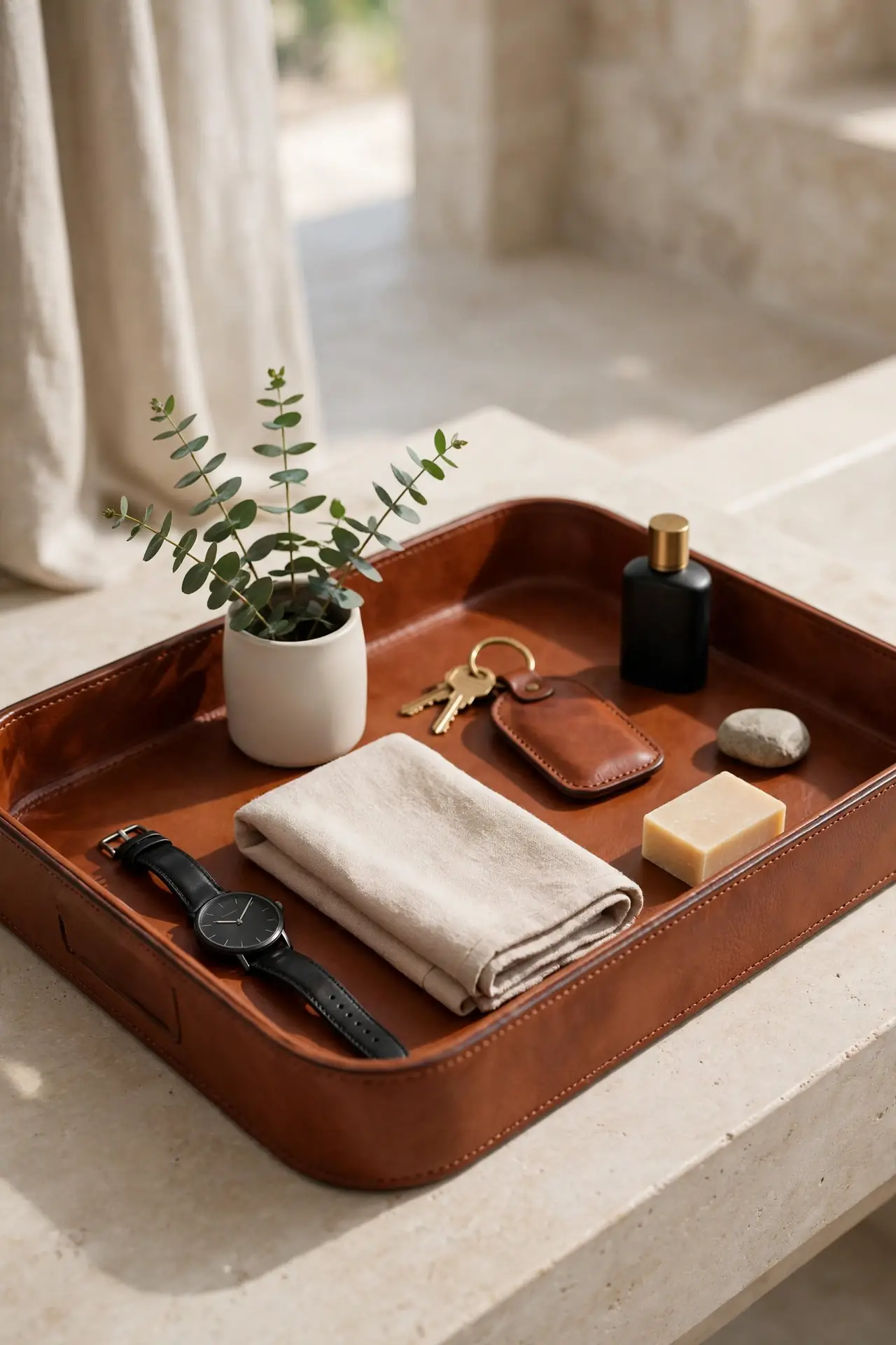 Leather Catchall Tray