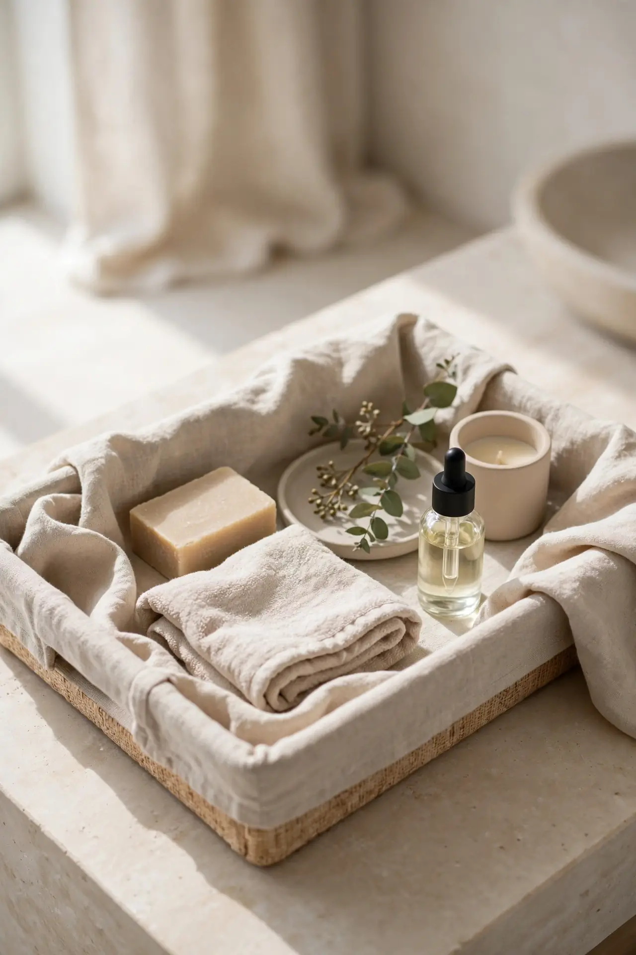 Linen Lined Tray