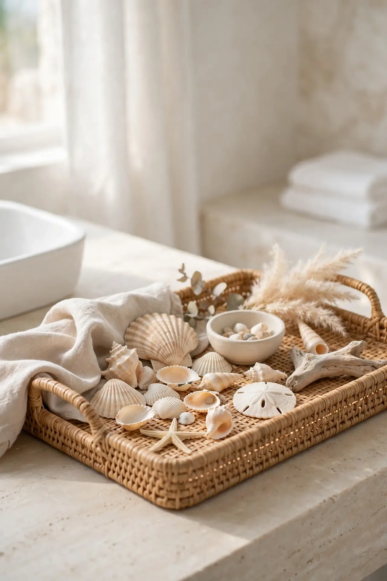 Seashell Coastal Tray