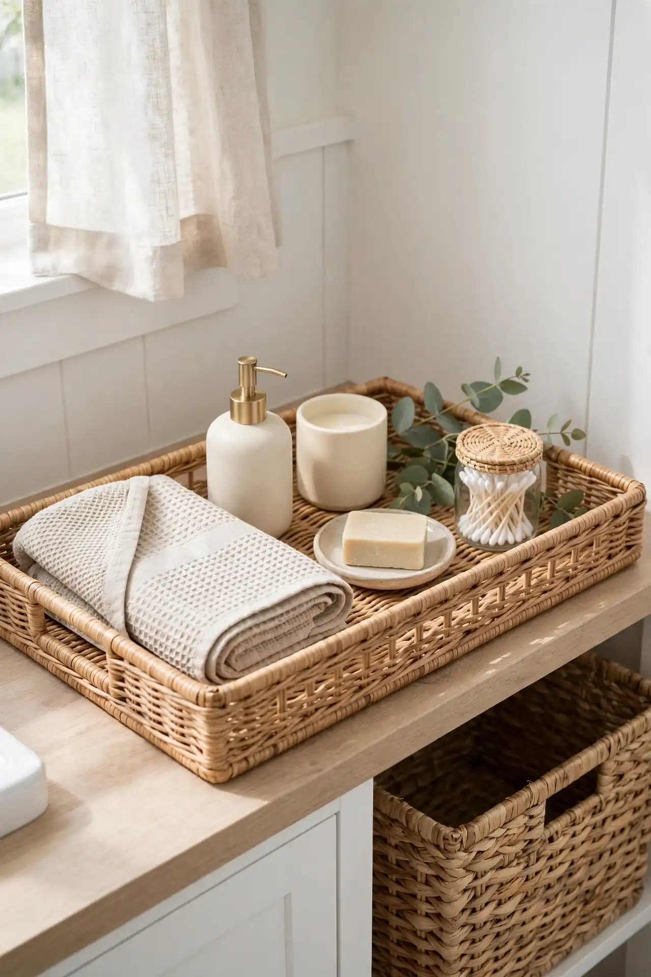 Wicker Basket Tray