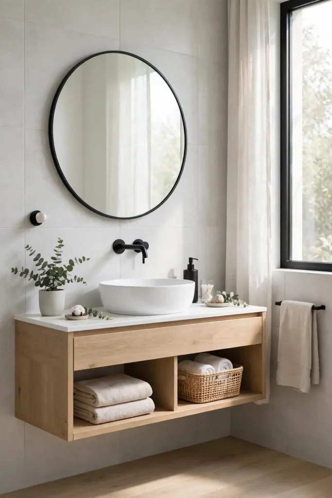 Floating Oak Vanity