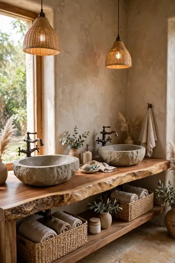 Stone Basin Pair