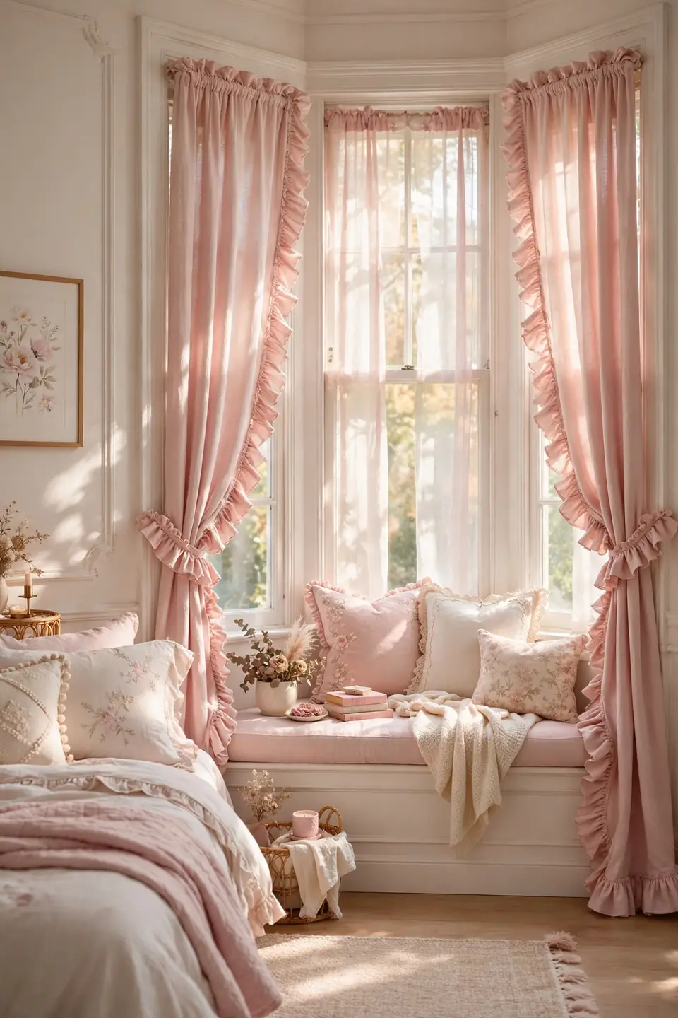 Ruffled Hem Curtains