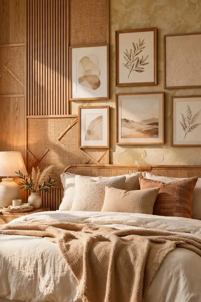 Charming bedroom accent wall