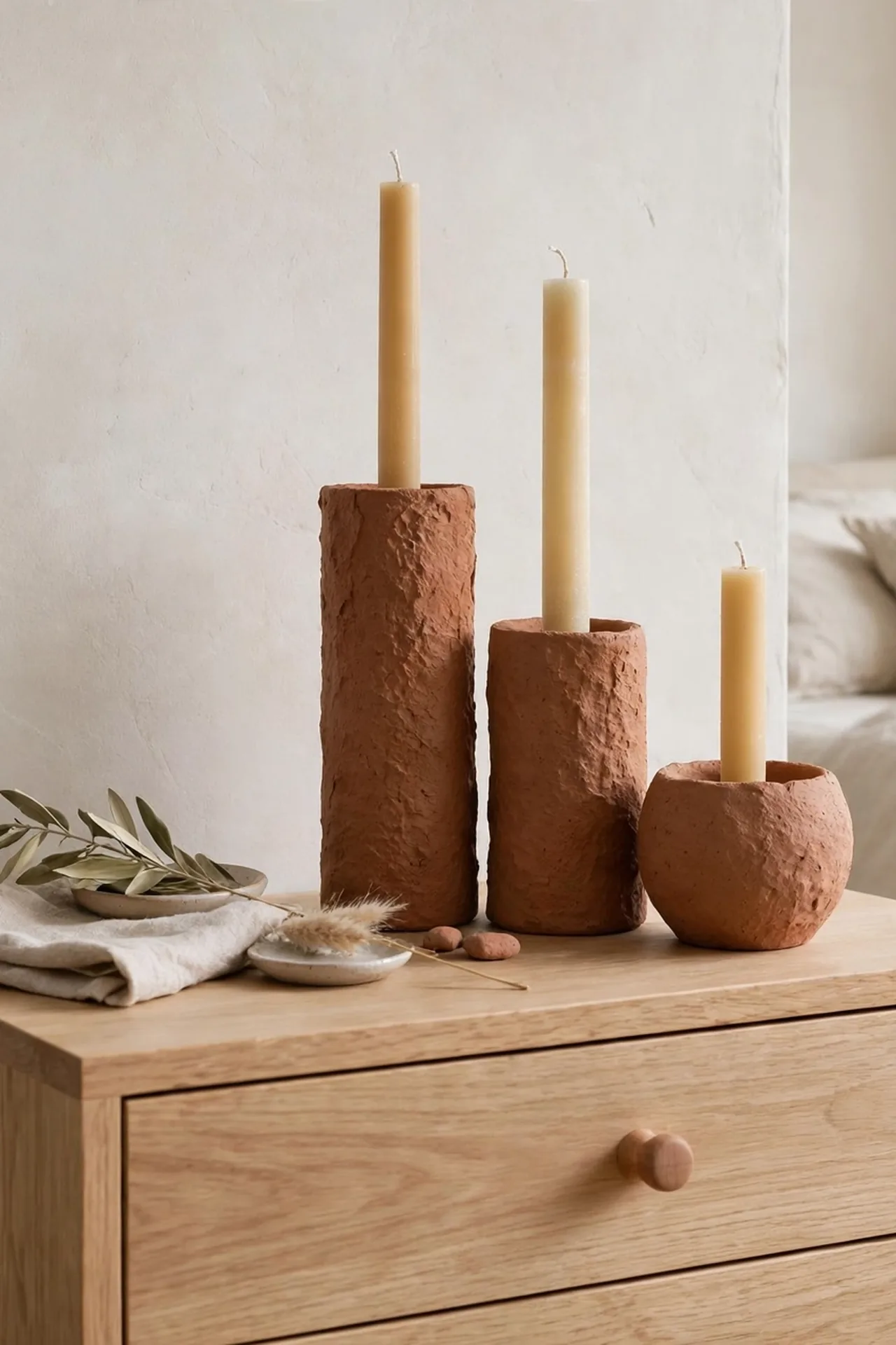 Clay Candle Holders
