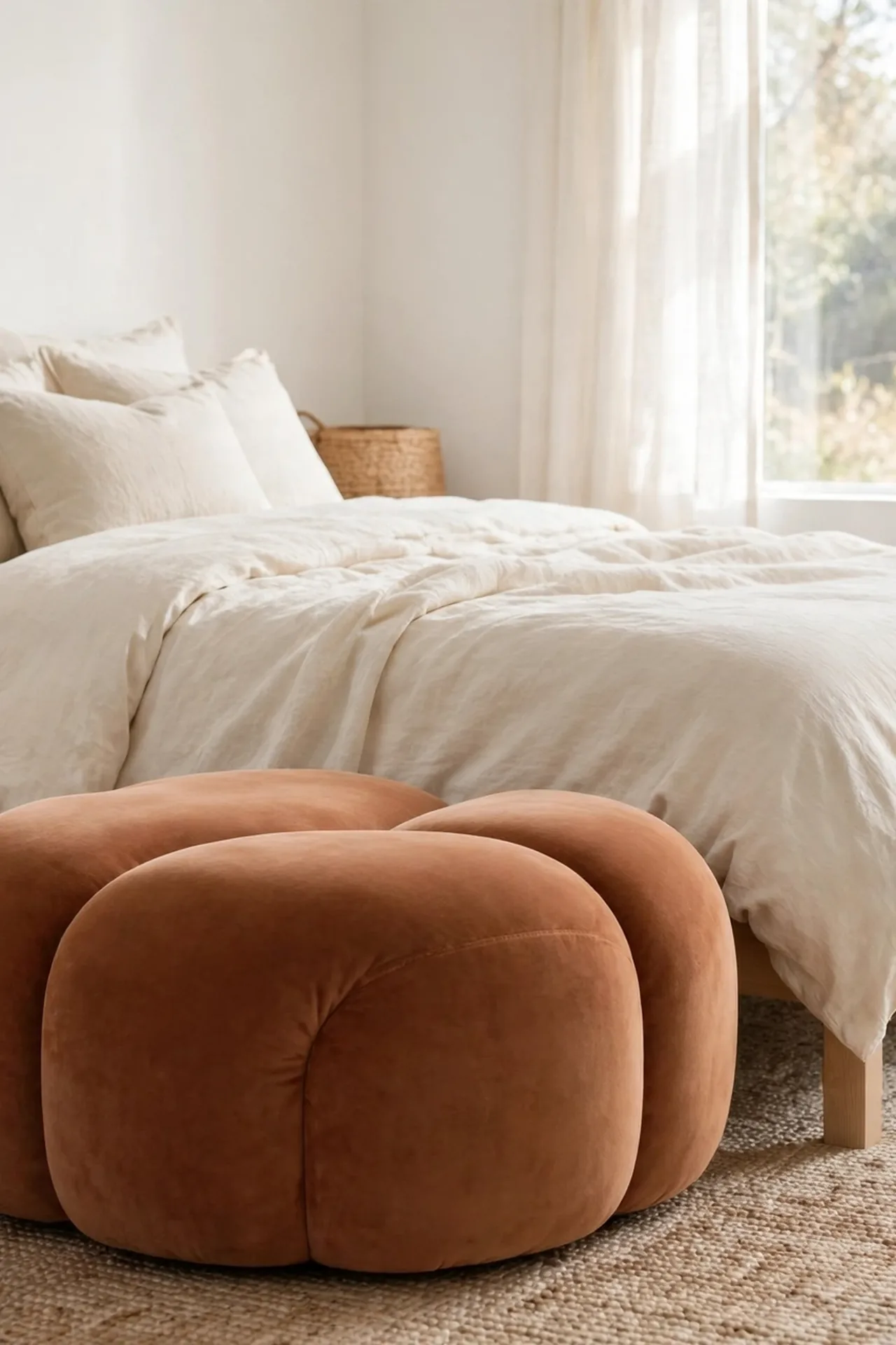 Warm Clay Ottoman