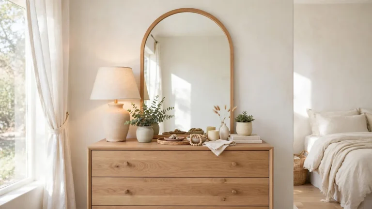 bedroom dresser styling ideas with mirrors
