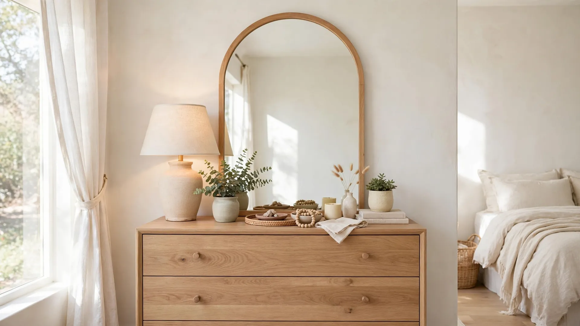 bedroom dresser styling ideas with mirrors