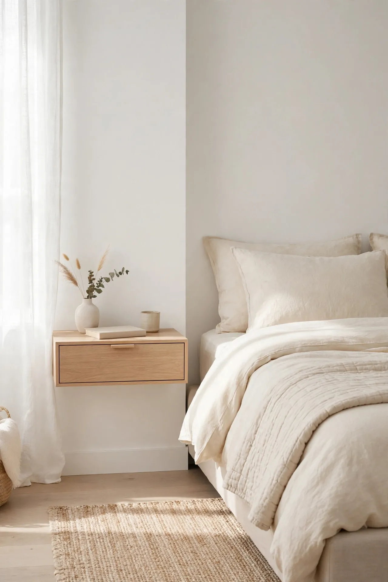 Slim Drawer Unit for bedroom ideas with floating nightstands