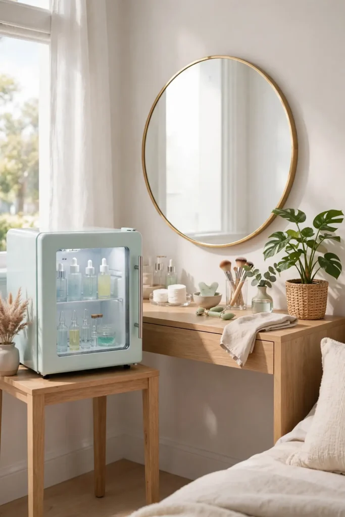 Skincare Fridge Corners