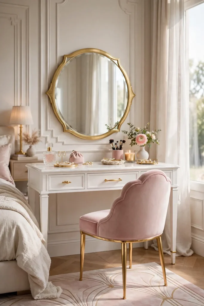 Velvet Vanity Stools