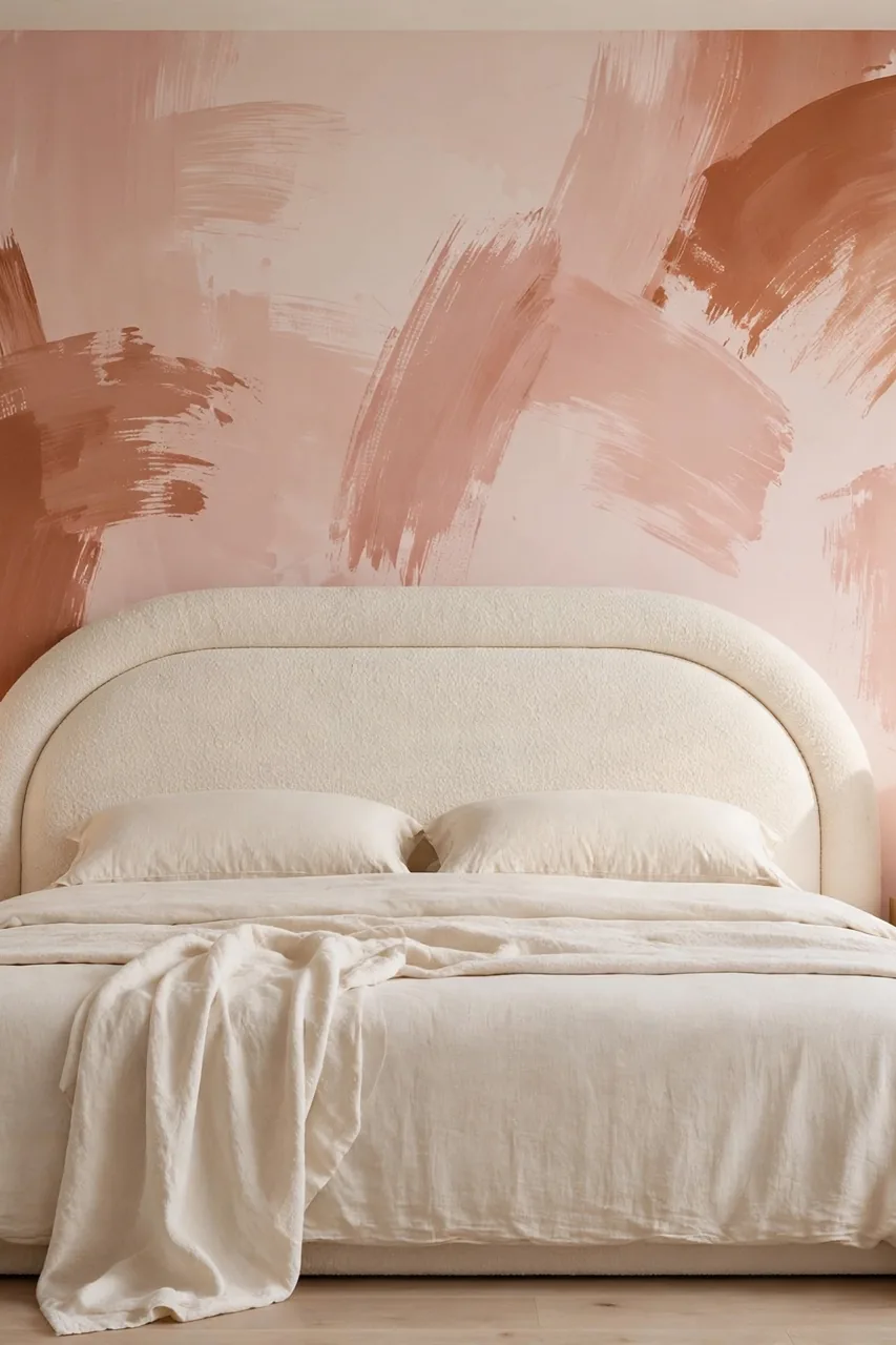 Blush Abstract Brushstrokes