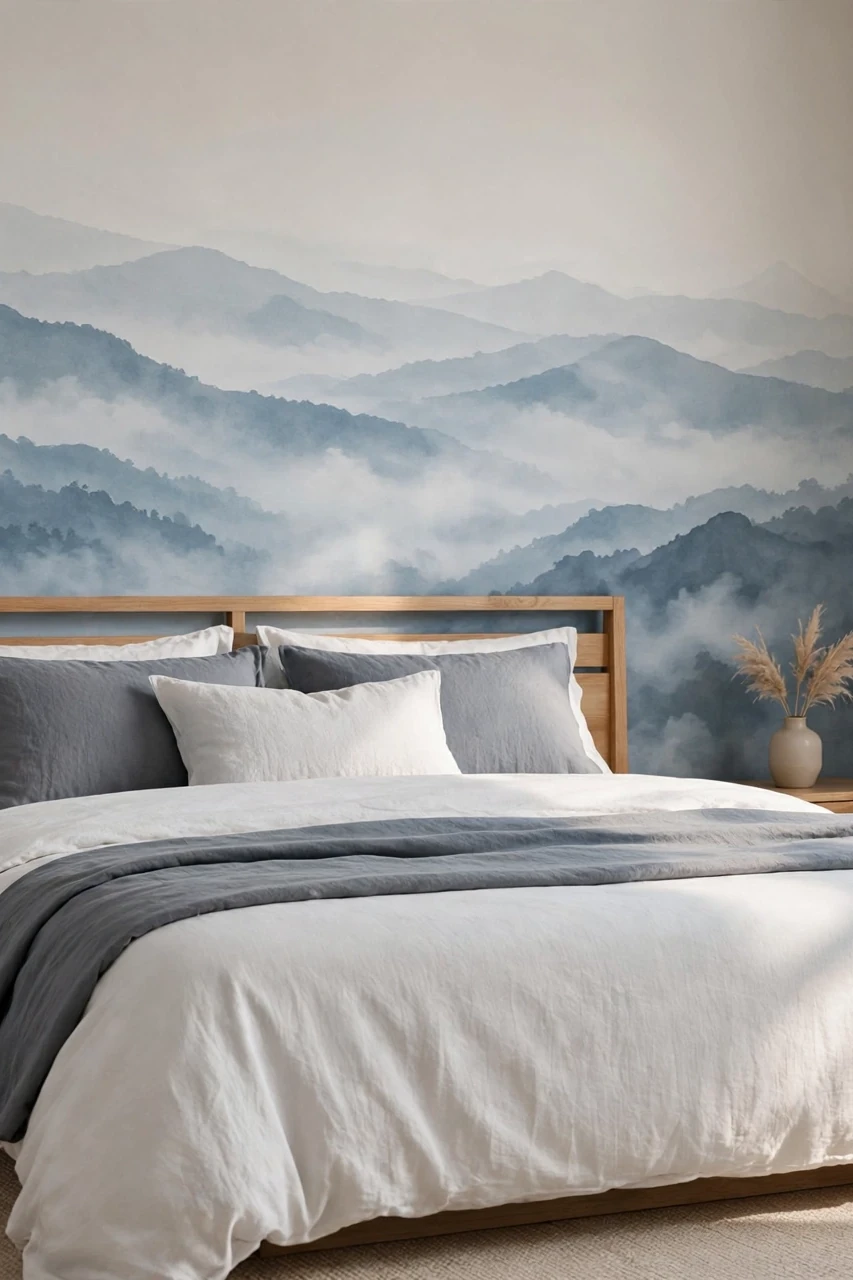 Misty Mountain Scene