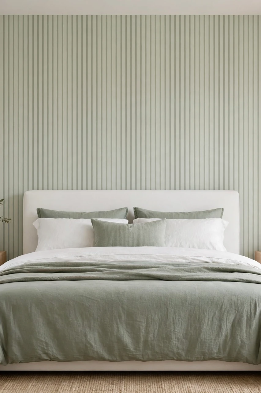 Pale Sage Stripes