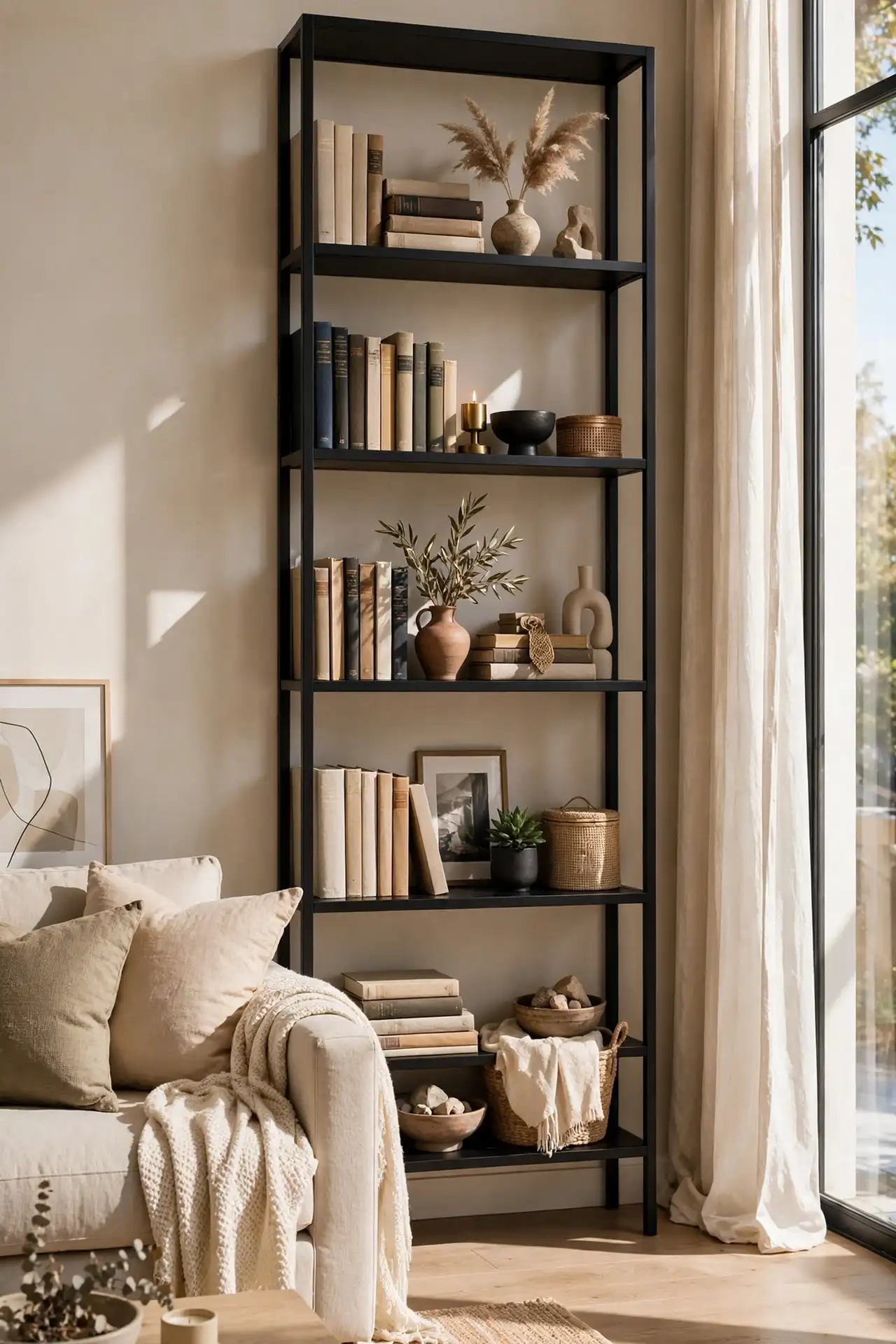 Black Bookcase Style