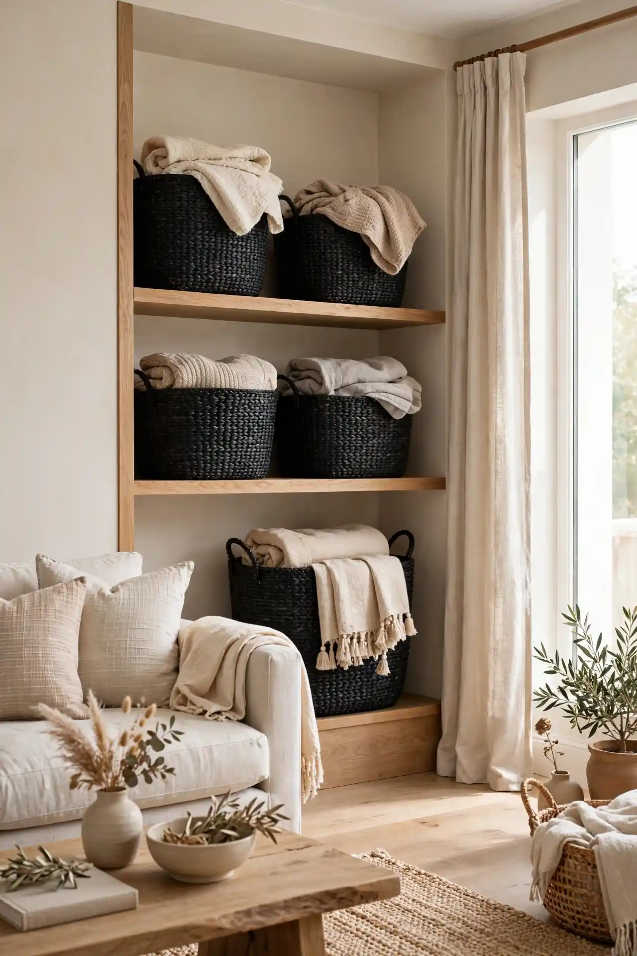 Woven Black Baskets