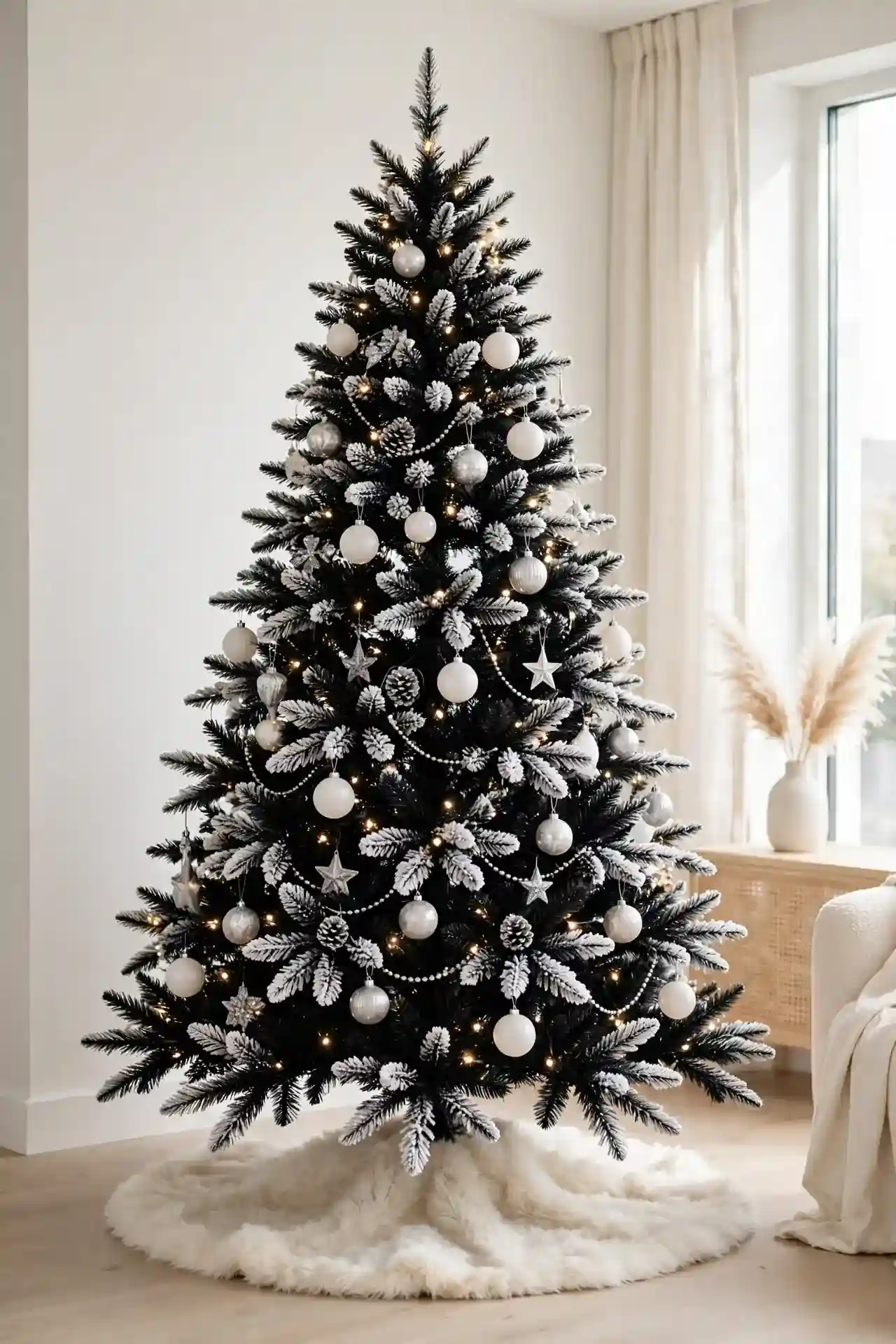White Flocked Accents