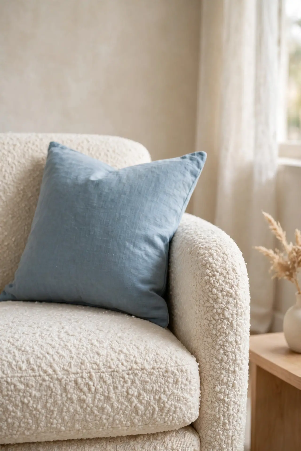 Cream Boucle Chair