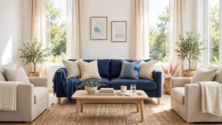 blue and beige living room decor ideas