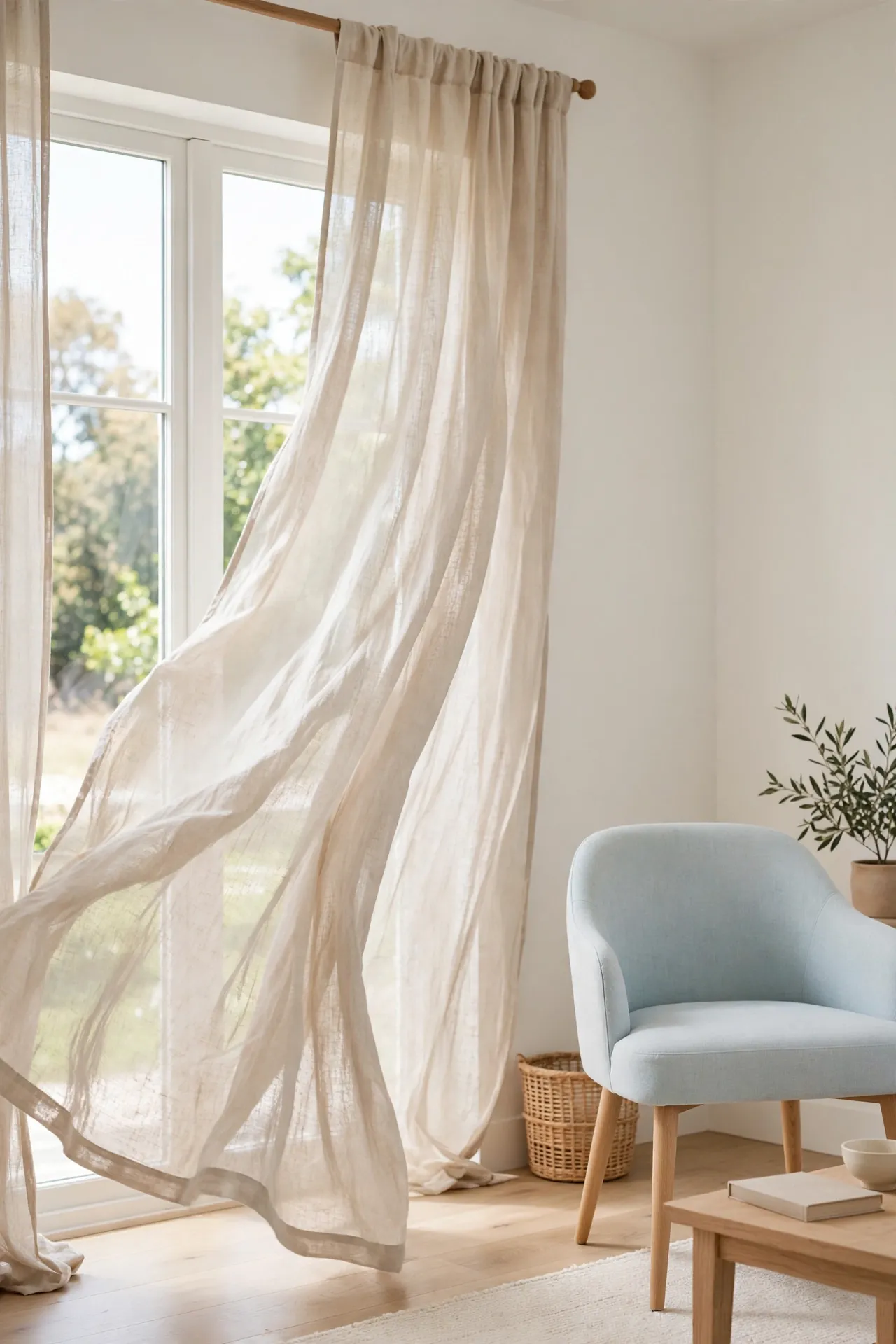 Linen Curtain Flow