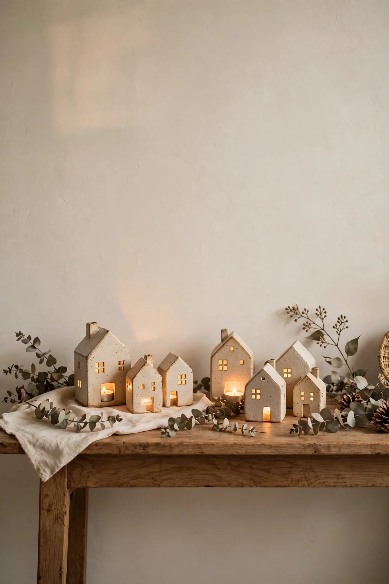 Ceramic Village Scene