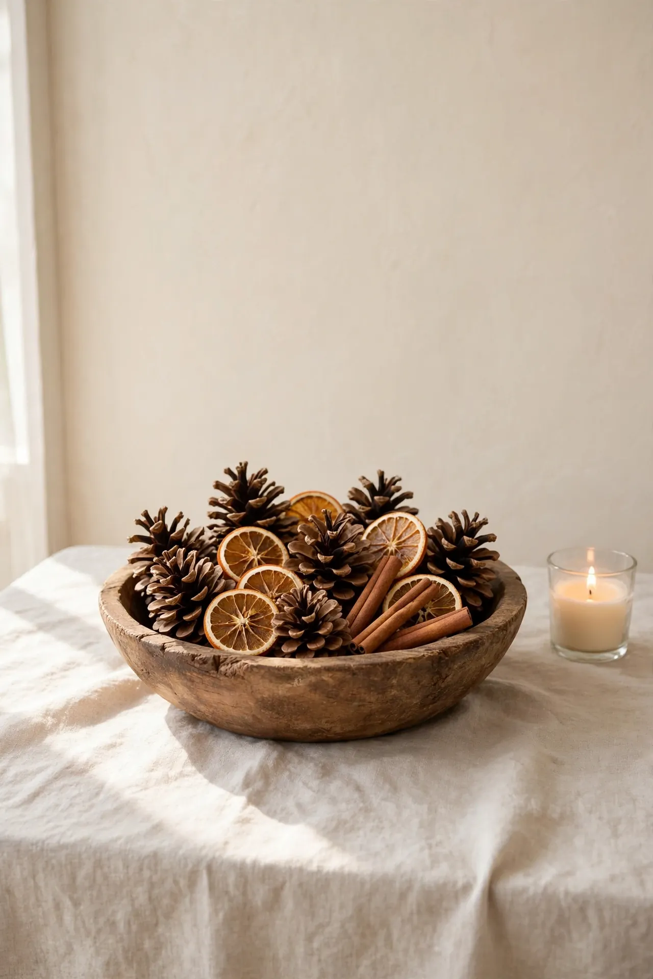 Pinecone Bowl Display