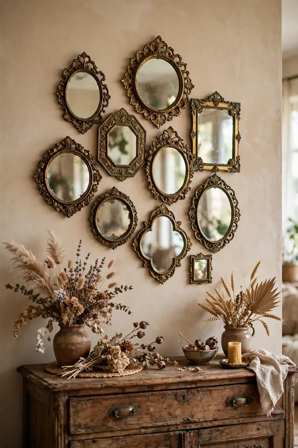 Antique Brass Mirrors