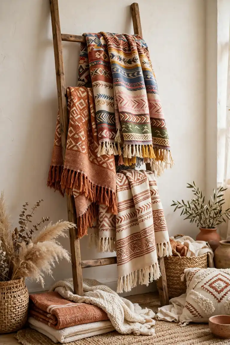 Fringed Throw Display
