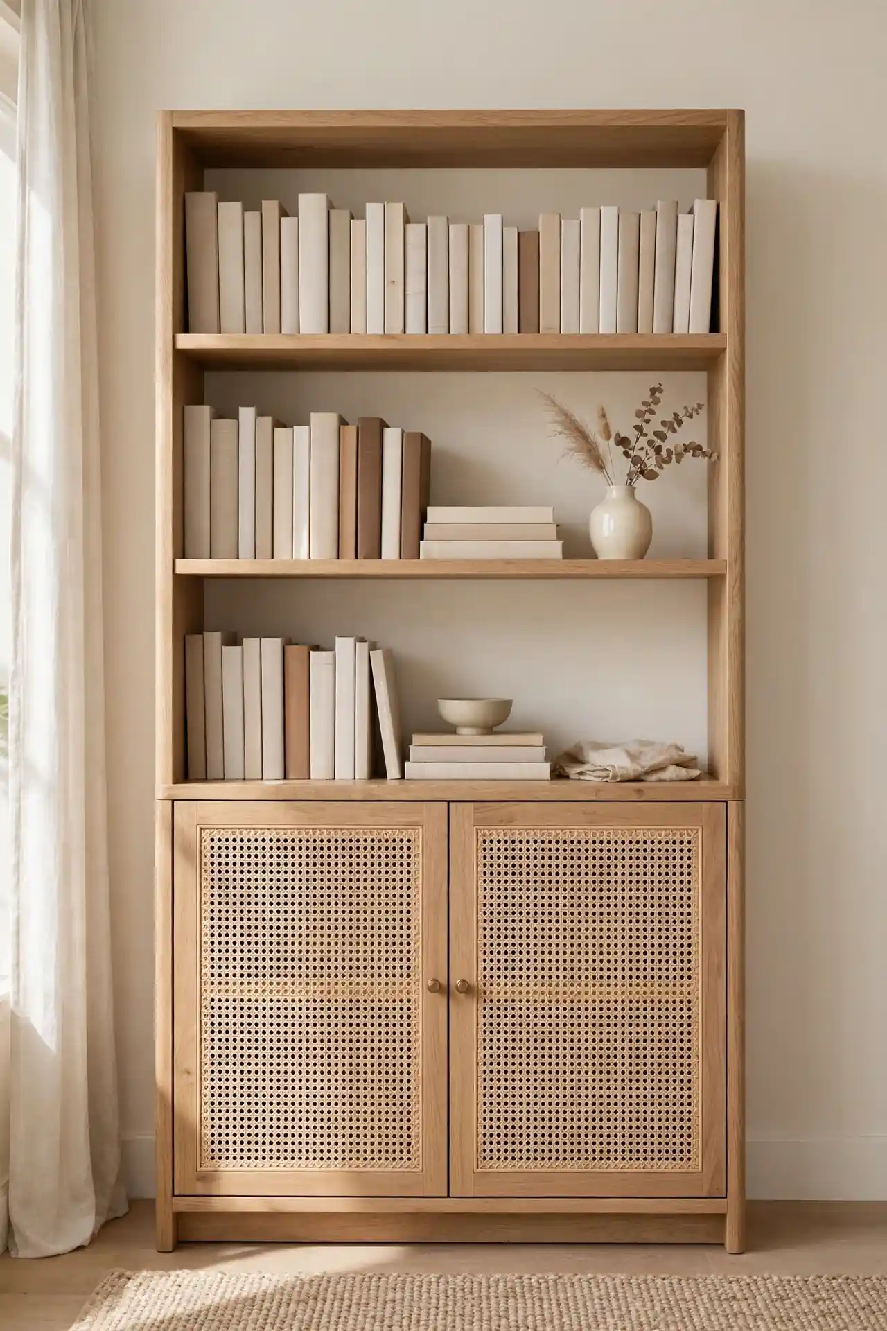 Cane Front Bookcase