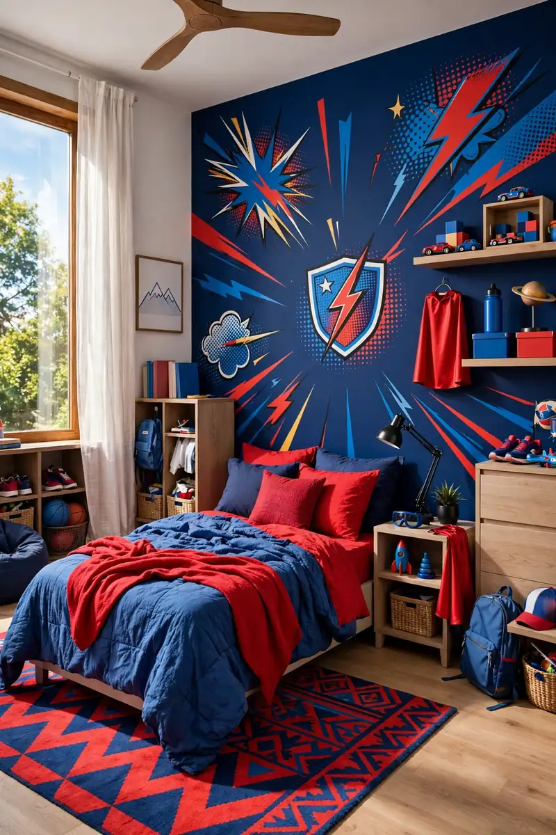 Superhero Accent Wall