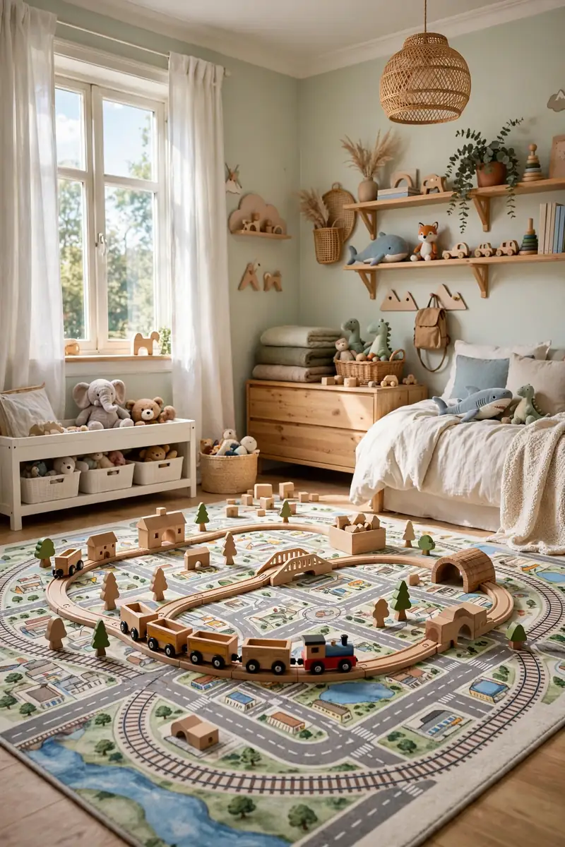 Train Track Rug