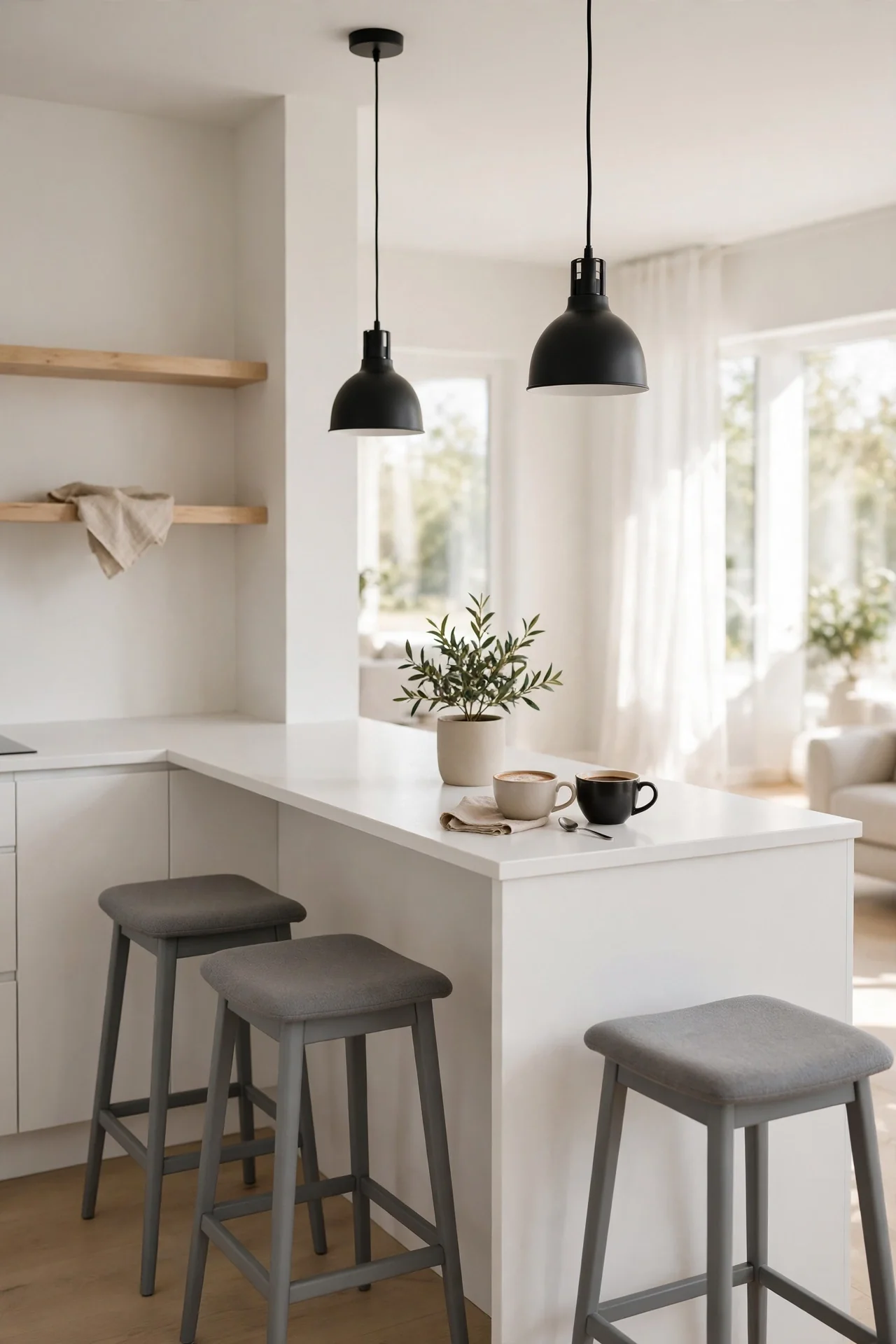 L-Shaped Counter Bar