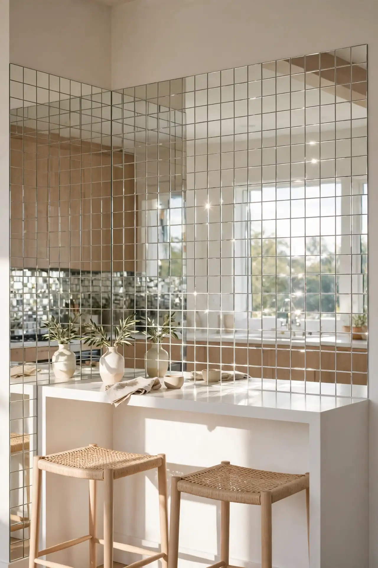 Mirrored Bar Backsplash