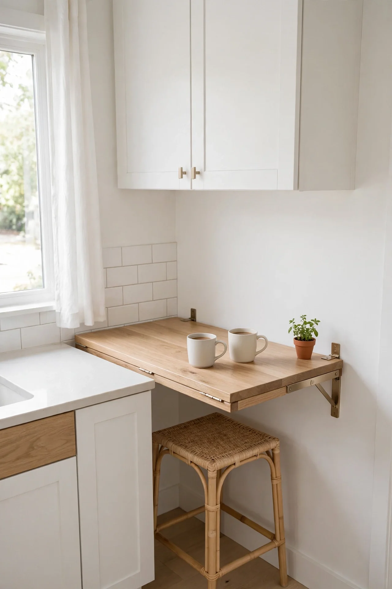 Wall-Mounted Fold-Down Bar
