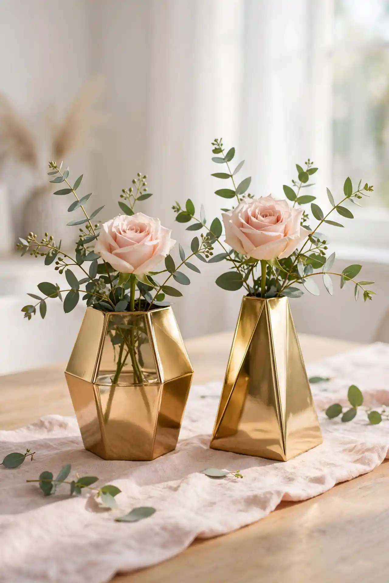 Gold Geometric Vases