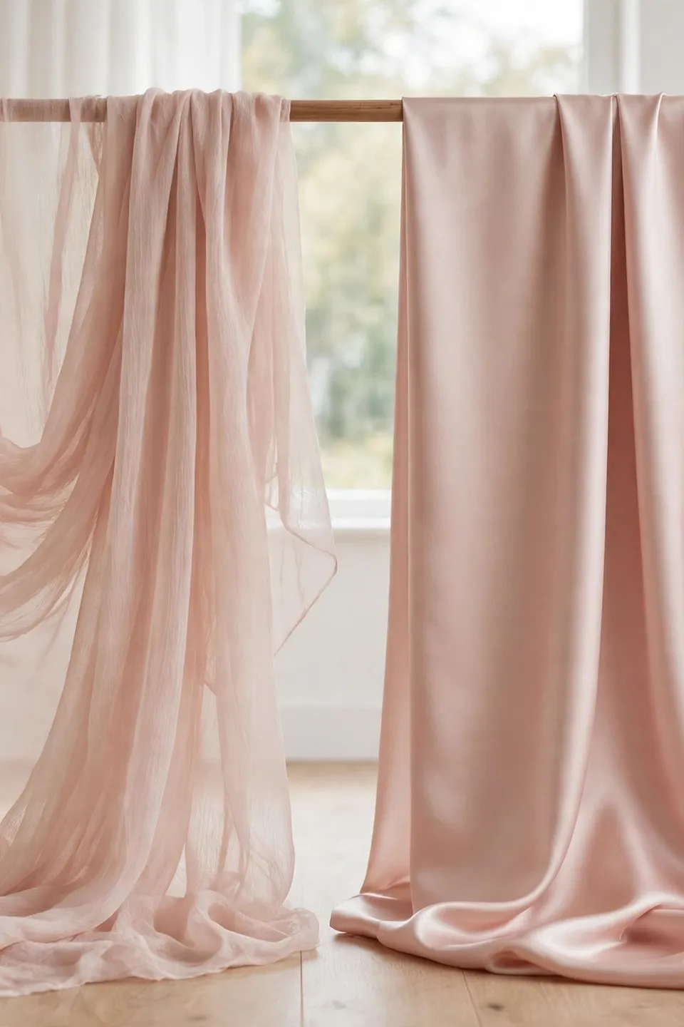 Chiffon vs Satin Drapes