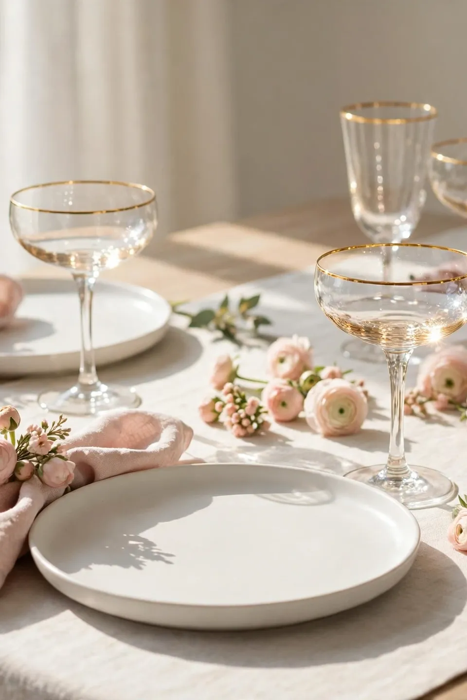 Gold Rim Glassware