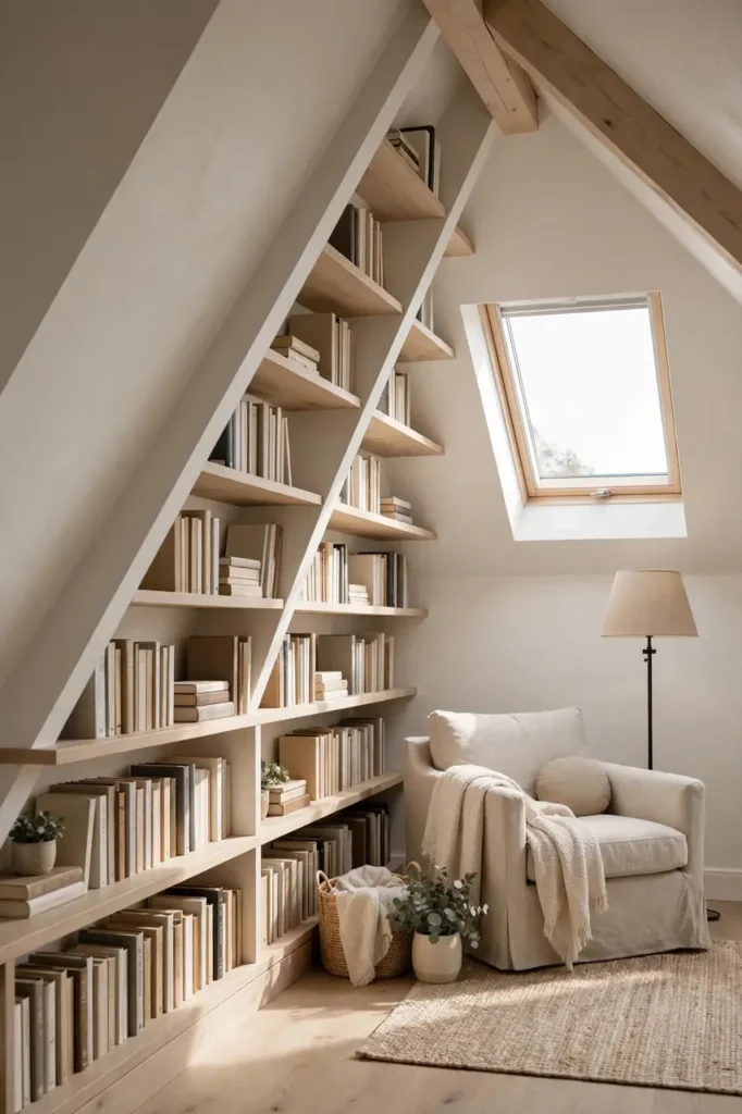 Attic Sloped Shelves