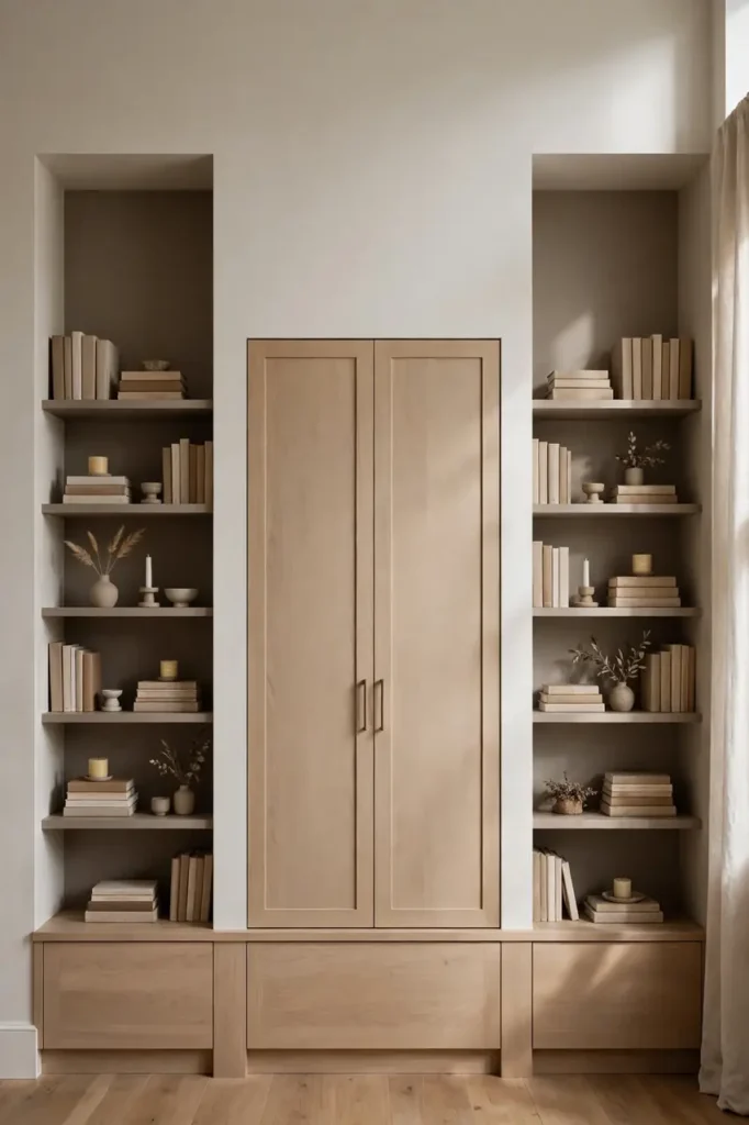 Bedroom Alcove Shelves