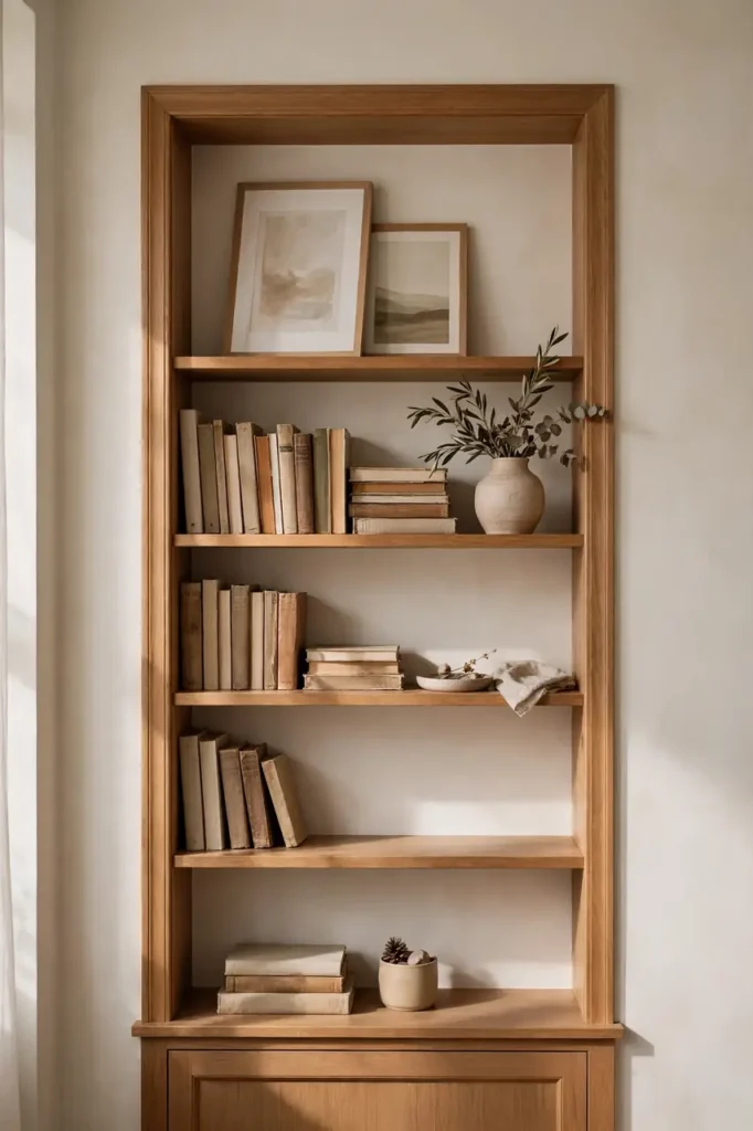 Charming built in bookshelf